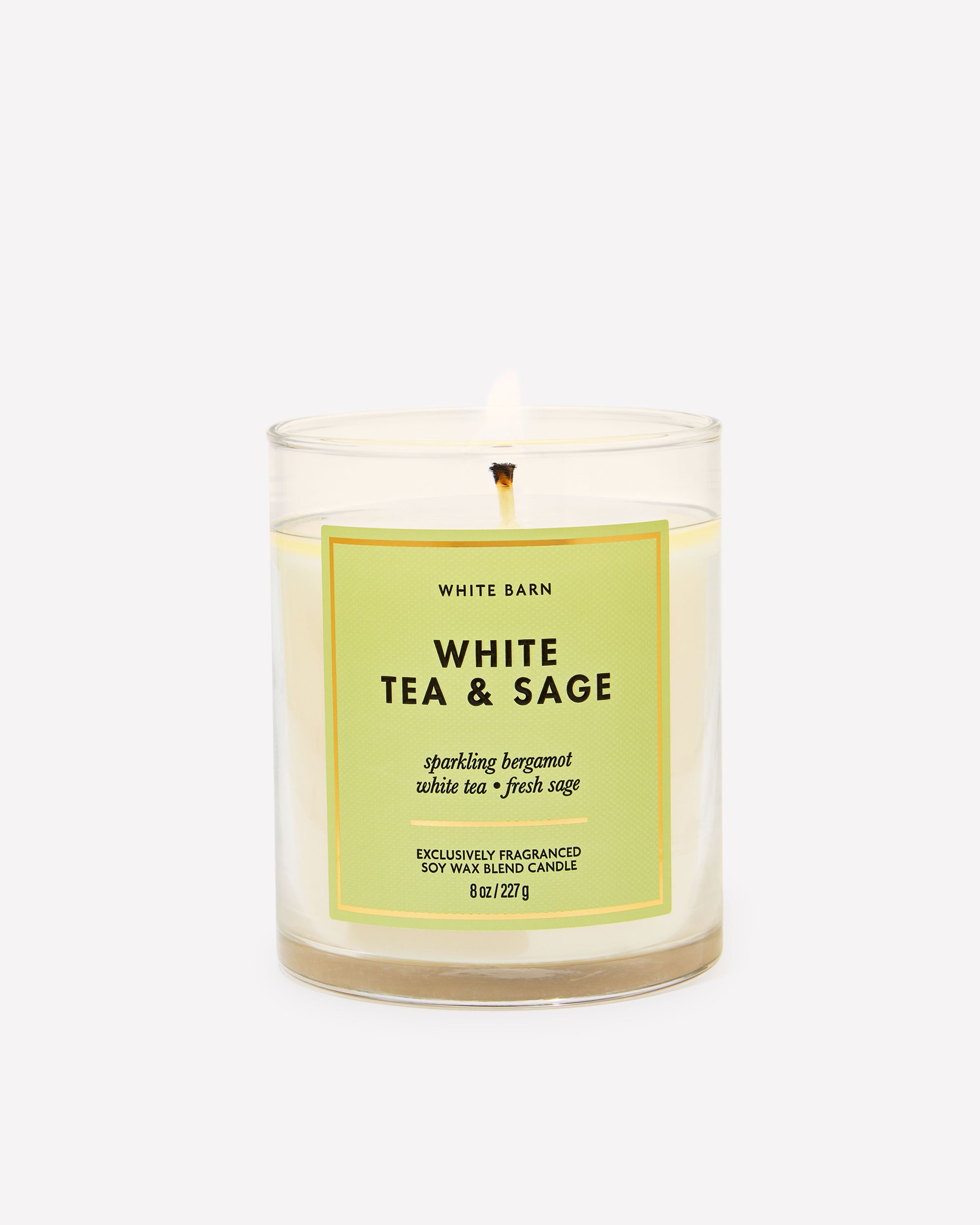 White Tea & Sage Single Wick Candle