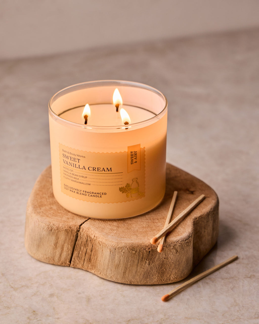 Sweet Vanilla Cream 3-Wick Candle