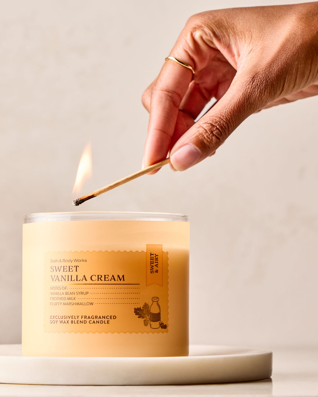 Sweet Vanilla Cream 3-Wick Candle