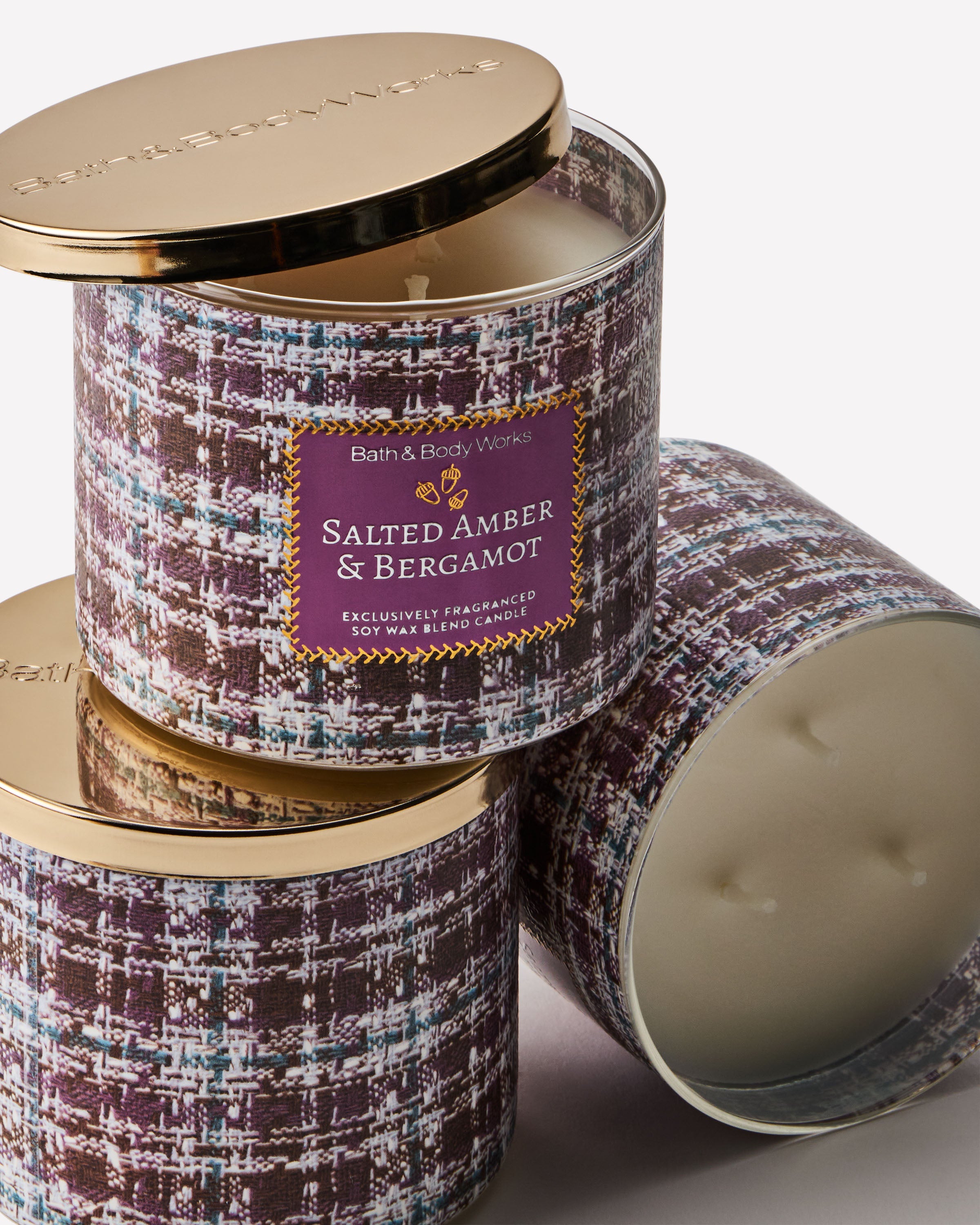 Salted Amber & Bergamot 3-Wick Candle