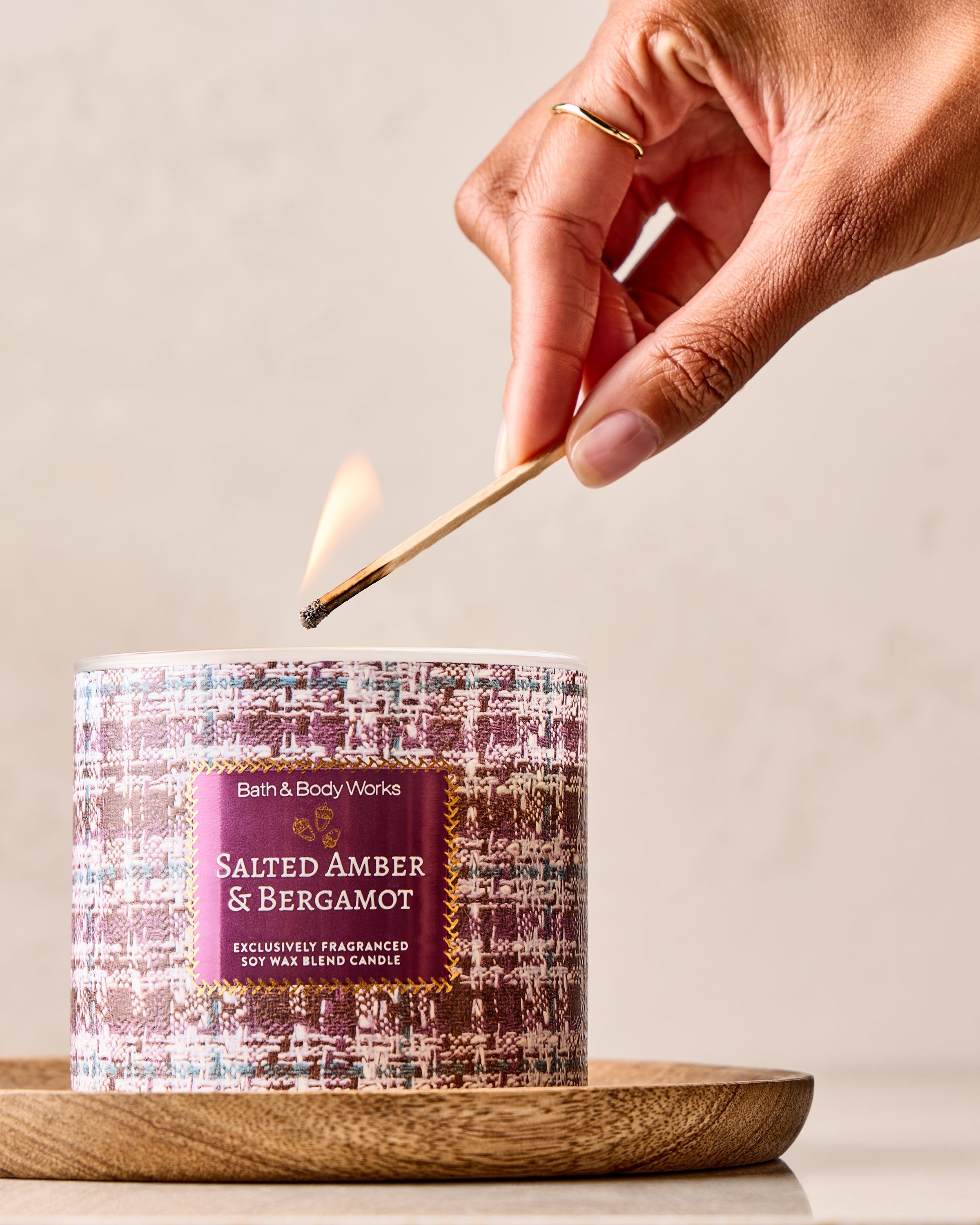 Salted Amber & Bergamot 3-Wick Candle