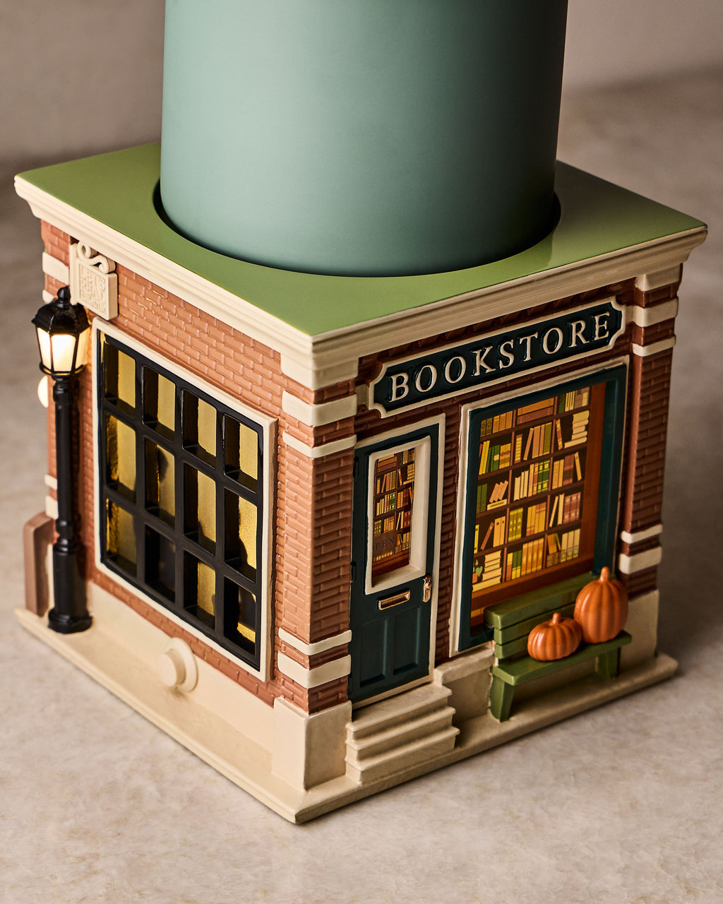 Light-up Coffee Time Pedestal 3-Wick Candle Holder