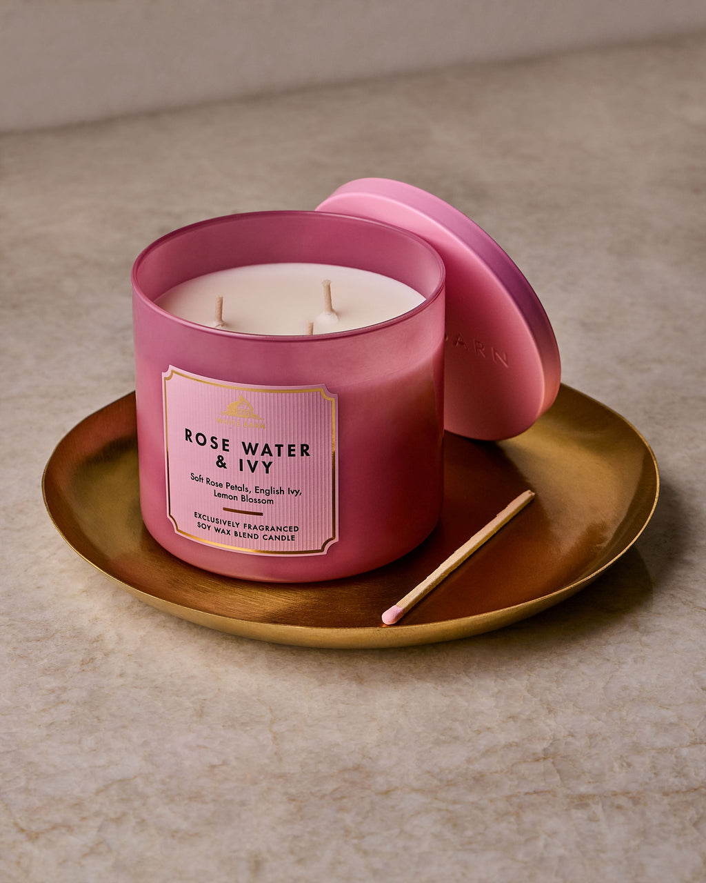 Rose Water & Ivy 3-Wick Candle